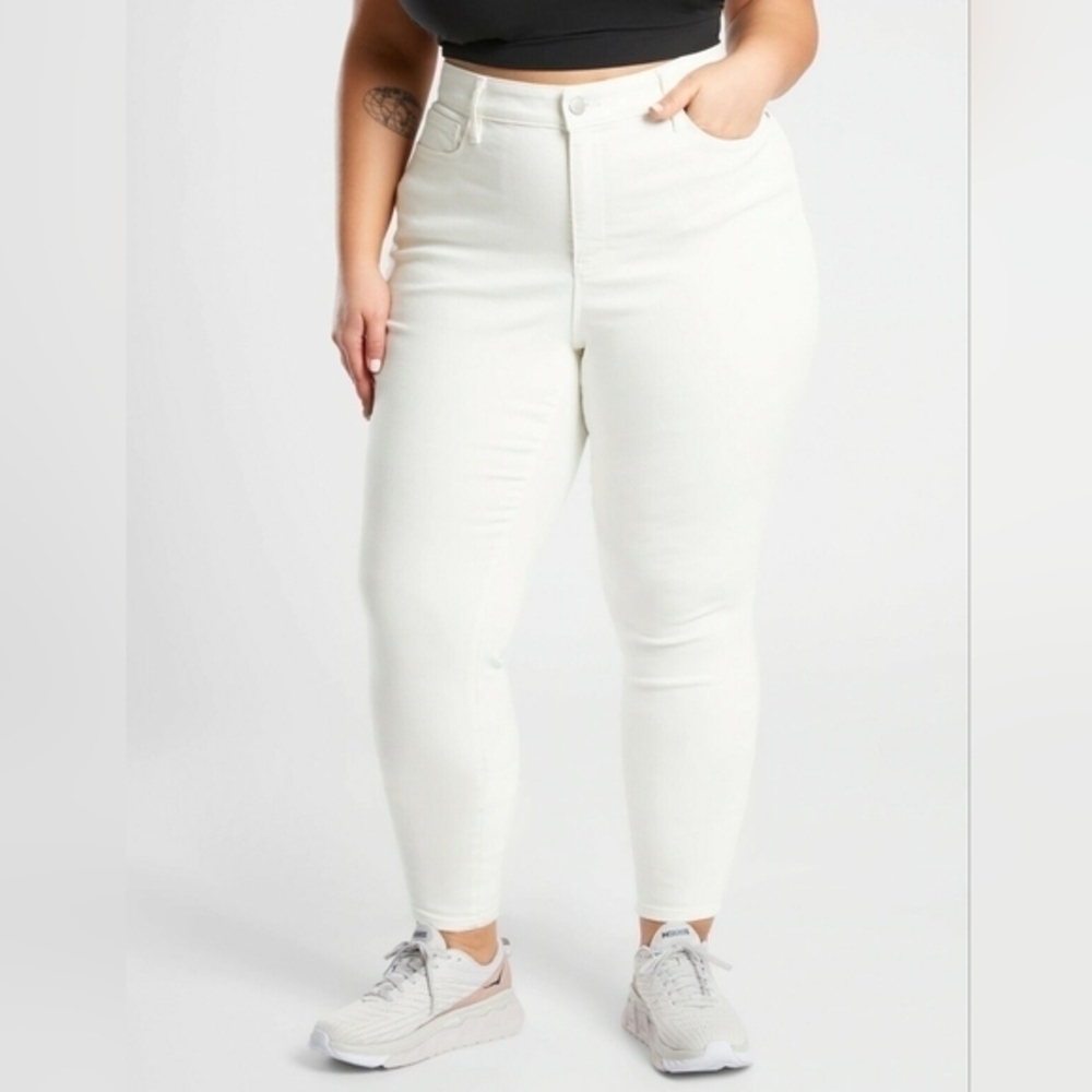 Athleta High Waist Sculptek Ultra Skinny White Jeans Size 20X New